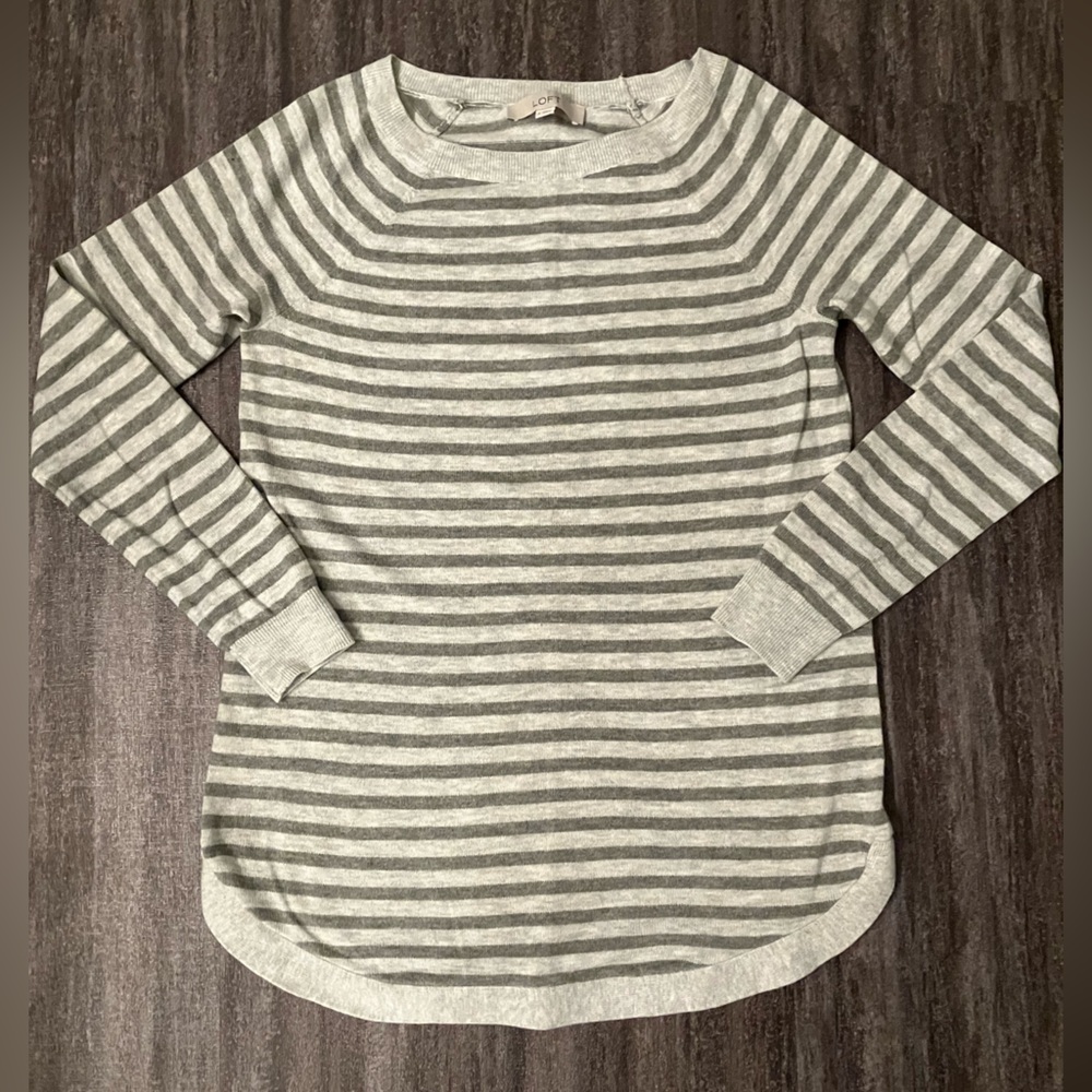 Loft striped tunic sweater